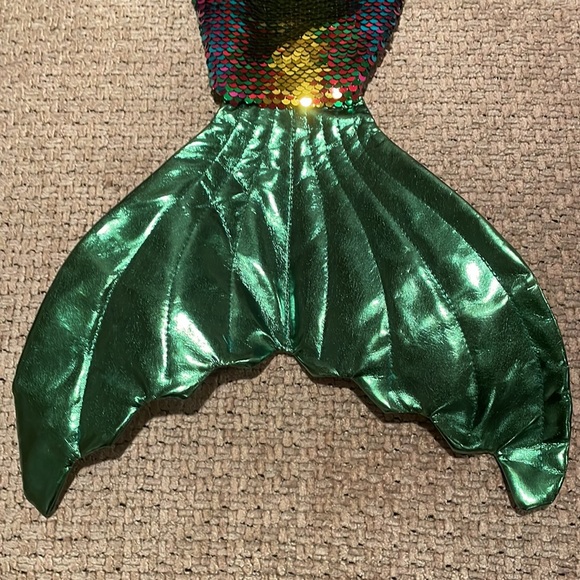 Christmas Stocking Mermaid Sequined Very Colorful Measurements 22” x 9” - Picture 4 of 8